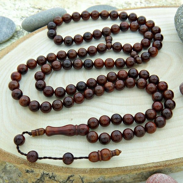 Hennaed Kuka tree 99 beads Islamic prayer beads for muslim Misbaha Tesbih worry muslim 201289 Tasbih Tasbeeh Rosary Original Real Tespih