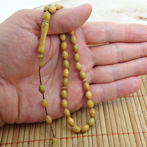 Small Pelesenk tree natural 33 beads Islamic prayer beads for muslim Misbaha tesbih TURKEY 206020 Tasbih Tasbeeh Rosary Original Real Tespih