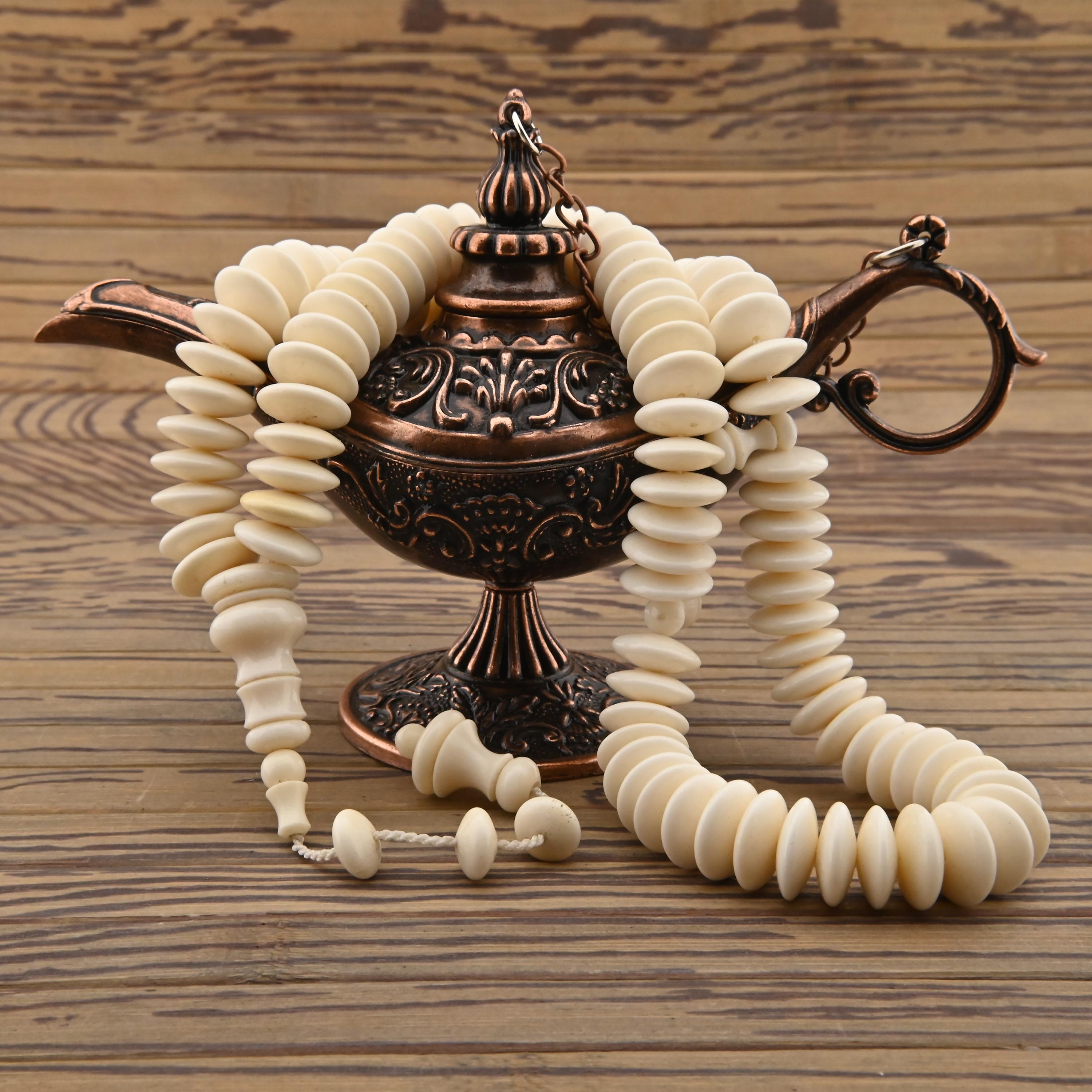 Big Camel bone 99 beads Islamic Prayer Beads Misbaha from Turkey 302149 Tasbih Tasbeeh Tesbih Rosary, islamic rosary, Gift for Muslim.