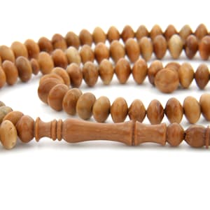 Natural Kuka (Coca)  tree 99 Islamic Prayer Beads Misbaha Tesbih worry salat muslim 201261 Original Real Tespih, islamic rosary