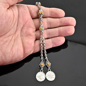 Big Metal tassel 925 silver yellow  Islamic Prayer Beads  Misbaha  710217 Tasbih Tasbeeh Tesbih, Tasbih Accessory, sterling silver tassel