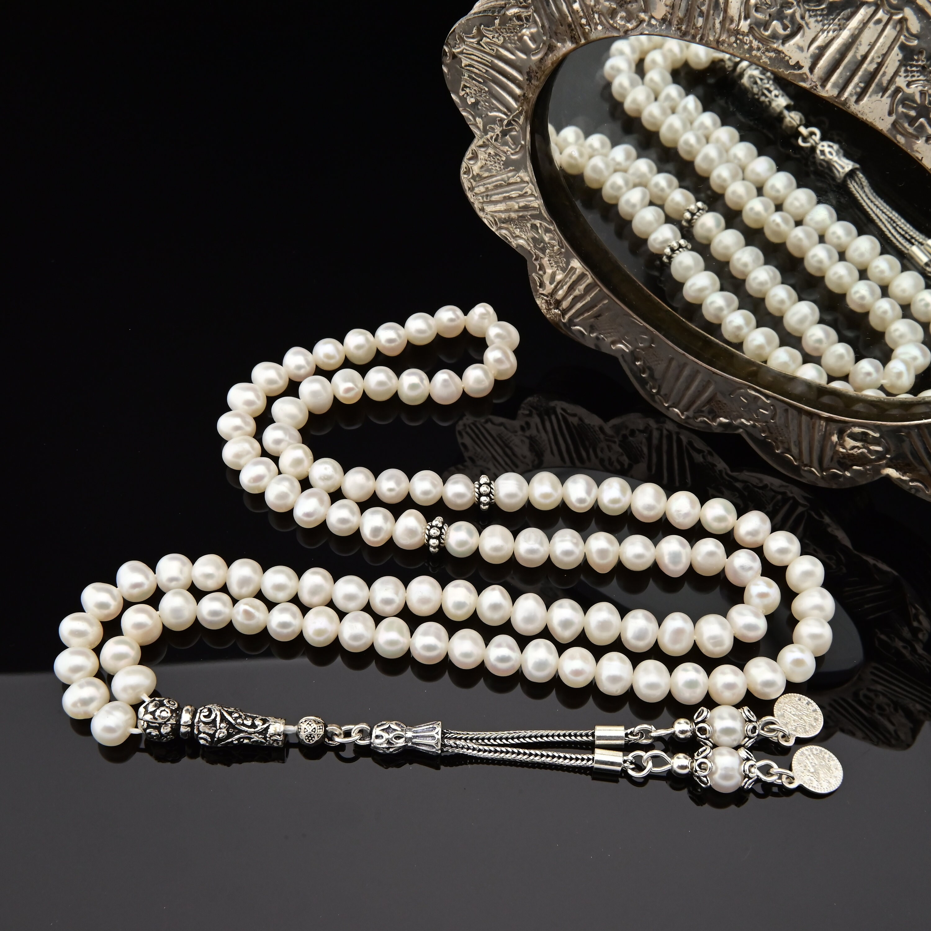 Rosary TOKYO　ミラー　ブラシ　セット　レトロ　アンティーク　シルバー Rosary TOKYO ミラー ブラシ セット レトロ アンティーク シルバー