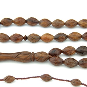 Carving Kuka tree Kuka 33 Islamic prayer beads for muslim Misbaha  201313 Tasbih Tasbeeh Tesbih kuka tasbih  Rosary Original Real Tespih