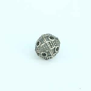 Black Zircon inlay prayer beads design bead 1 pcs 925 silver Islamic Prayer Beads Misbaha  tasbih 912027 Tasbih Tasbeeh Tesbih