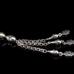 Metal tassel 925 silver Prayer Beads Misbaha 710359 Tasbih Tasbeeh Tesbih, Tasbih Accessory, sterling silver tassel