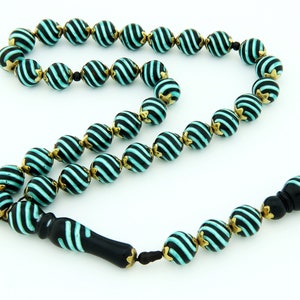 Big Nacre and brass inlaid Kuka tree 33 beads Islamic prayer beads for muslim Misbaha  201341 Tasbih Tasbeeh Tesbih kuka tasbih Real subha