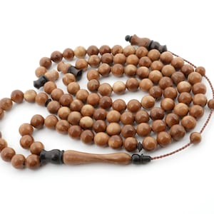 Natural Kuka tree and eboney 99 beads Islamic prayer beads for muslim Misbaha   201211 Tasbih Tasbeeh Tesbih kuka tasbih  Rosary Real