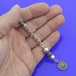 Big Metal tassel 925 silver   Islamic Prayer Beads  Misbaha  710160 Tasbih Tasbeeh Tesbih, Tasbih Accessory, sterling silver tassel