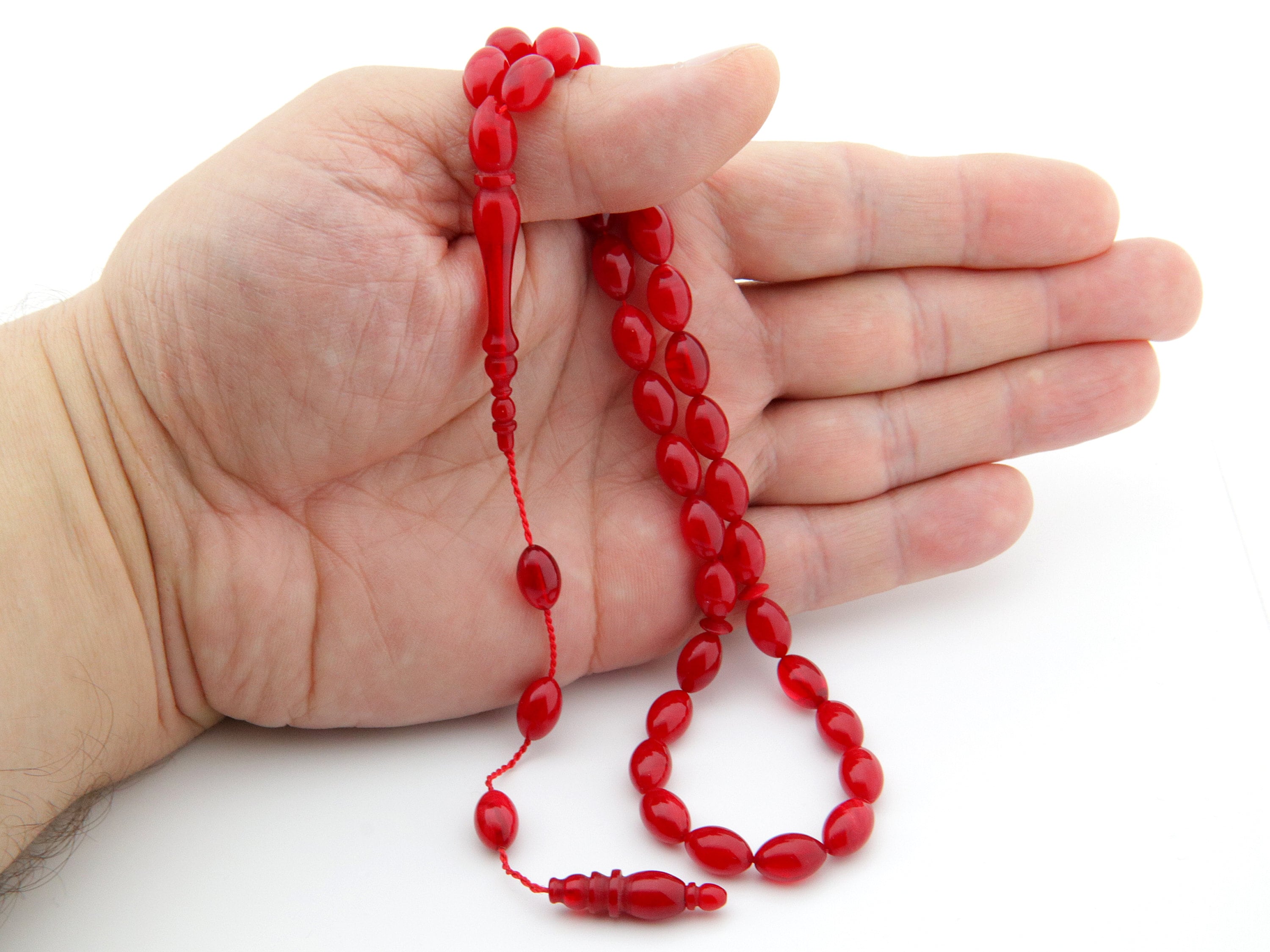 Chapelet Islamique Tasbih 33 Perles - Ambre Naturel Pressé De La Baltique - Neuf Sans Emballage