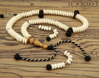 Camel bone and ebony black wood 100 beads dhikr (zikir) Prayer Beads Misbaha Tesbih 302128 shadhili tasbih subha islam Gift for muslim