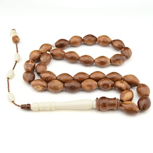 Big Camel bone imam, Natural Kuka tree 33 beads Islamic prayer beads for muslim Misbaha   kuka TURKEY  201155 Tasbih Tasbeeh Tesbih