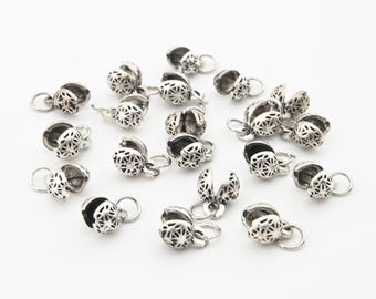 Ringed Node shut-off accessories Tibet silver 20 pcs for make Tasbih, Prayer Beads Misbaha 921036