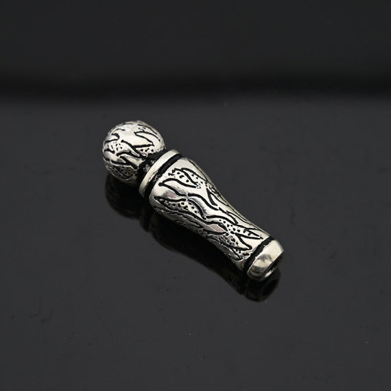 10 Perles Intermédiaires En Laiton Argenté Pour Chapelet Islamique - Formes Tube (imame) Et Y - Taille 25-35 Mm Et 12 Mm - Artisanat Turc - 3