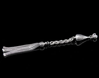 Metal tassel 925 silver Prayer Beads Misbaha 710356 Tasbih Tasbeeh Tesbih, Tasbih Accessory, sterling silver tassel