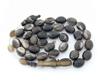 Buffalo horn 33 Beads Islamic Prayer Beads Misbaha TURKEY 301040 Tasbih Tasbeeh Tesbih Rosary, islamic rosary