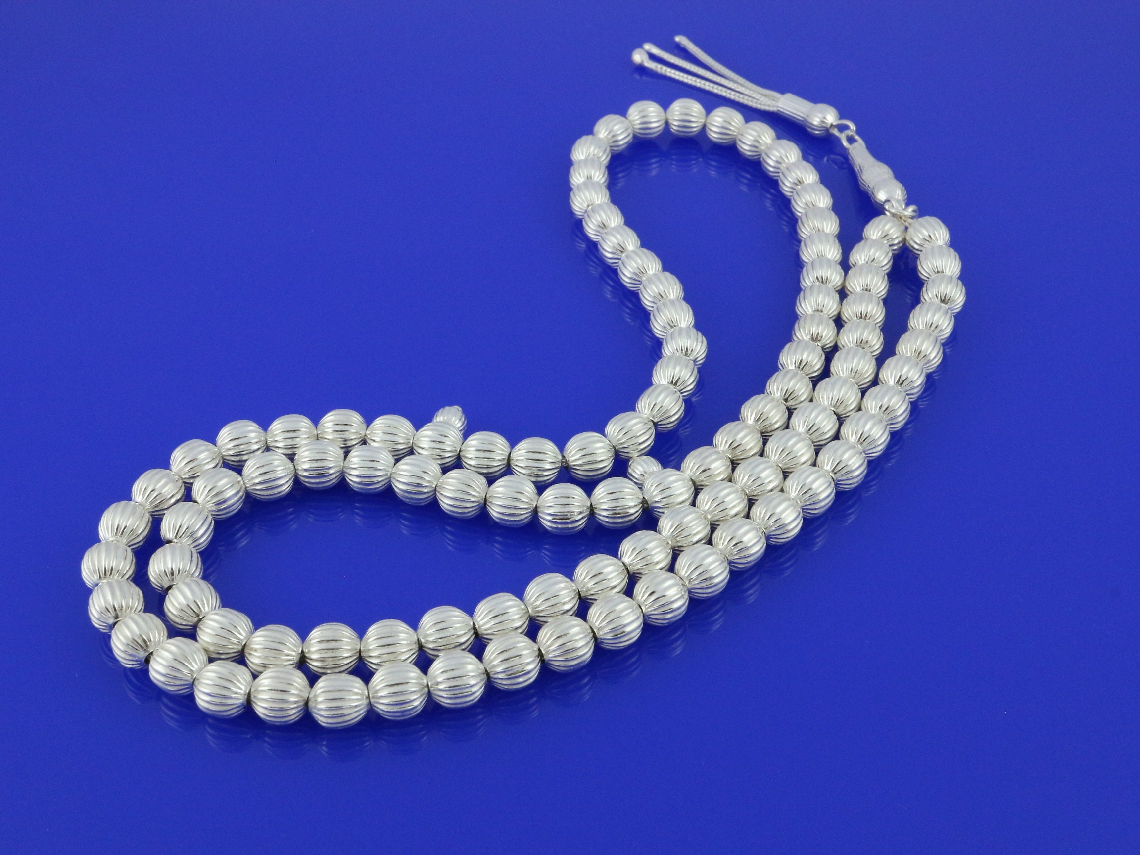 925 Sterling Silver 99 Beads Islamic Prayer Beads Misbaha Etsy