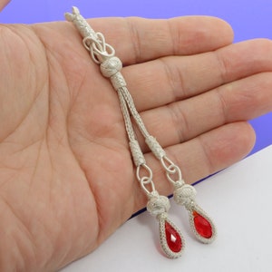 Pompon (Tassel) En Argent 925 Pour Chapelet (Tasbeeh) - Tricoté Main à Trabzon - Neuf