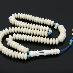 Special carving Camel bone and turquoise 99 beads Islamic Prayer Beads Misbaha from Turkey 302134 Tasbeeh, islamic rosary, Gift for Muslim.