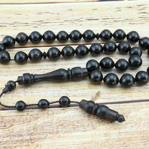 Ebony wood 33  beads  Islamic prayer beads for muslim Misbaha  ottaman tasbih 202038 Tasbih Tasbeeh Tesbih  tasbih  Rosary Original Real