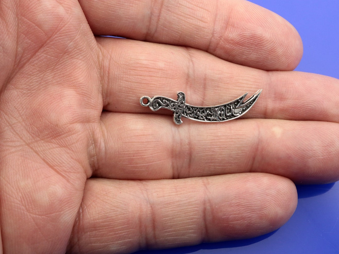 Big Zulfikar Zulfigar Tassel Ends Accessories 1 Pcs 925 Silver for