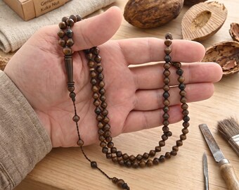 Small Kuka tree 99 beads Tasbih, Islamic prayer beads for muslim Misbaha worry 201466