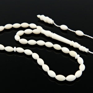 Carved imam Camel bone 33 beads Islamic Prayer Beads Misbaha from Turkey 302119 Tasbih Tasbeeh Tesbih Rosary, islamic rosary