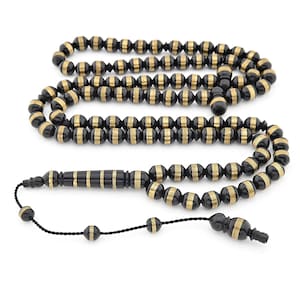 Brass inlay warp Kuka tree 99 beads Islamic prayer beads for muslim Misbaha 201384 Tasbih Tasbeeh Tesbih kuka tasbih Real Piassava seed