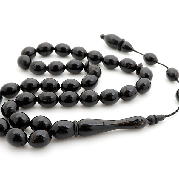 Yusur Yusr Corail Noir 33 perles Perles de prière islamiques Misbaha Tasbih ottaman 218009 Tasbih Tasbeeh Tesbih Rosaire Tespih