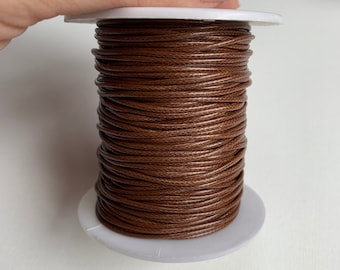 Brown synthetic leather cord, 2 yards (6 feet), necklace cord, bracelet cord