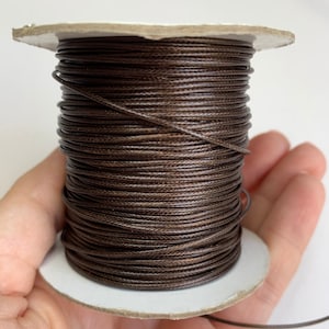 Brown Faux Leather Cord, 5 yards, Necklace cord, bracelet cord image 1