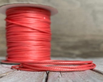 Salmon pink faux leather cord, 5 yards, necklace cord, bracelet cord