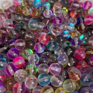 Multicolor Glass Round Beads, 5mm 10 Pieces image 4