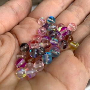 Multicolor Glass Round Beads, 5mm 10 Pieces image 10