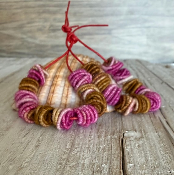 Handmade Fabric Textile Beads for Artisan Jewelry Designs, Fiber