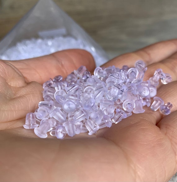 Aidi 25 Paia Di Orecchini A Bottone Trasparenti Per Scuola E Uso Quotidiano - In Plastica Ipoallergenica, Pratici Retro In Plastica, Unisex