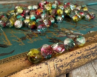 10 Perles Facettes De Bohême Preciosa 10 Mm - Pour Création Bijoux, Port Gratuit