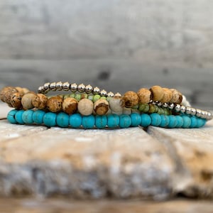 Hippie chic bohemian fashion boho bracelet, stack bohemian beaded arm candies