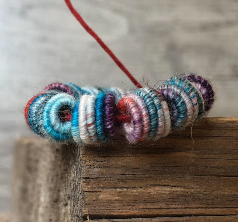 Small Handmade Fabric Textile Beads for Artisan Jewelry Designs