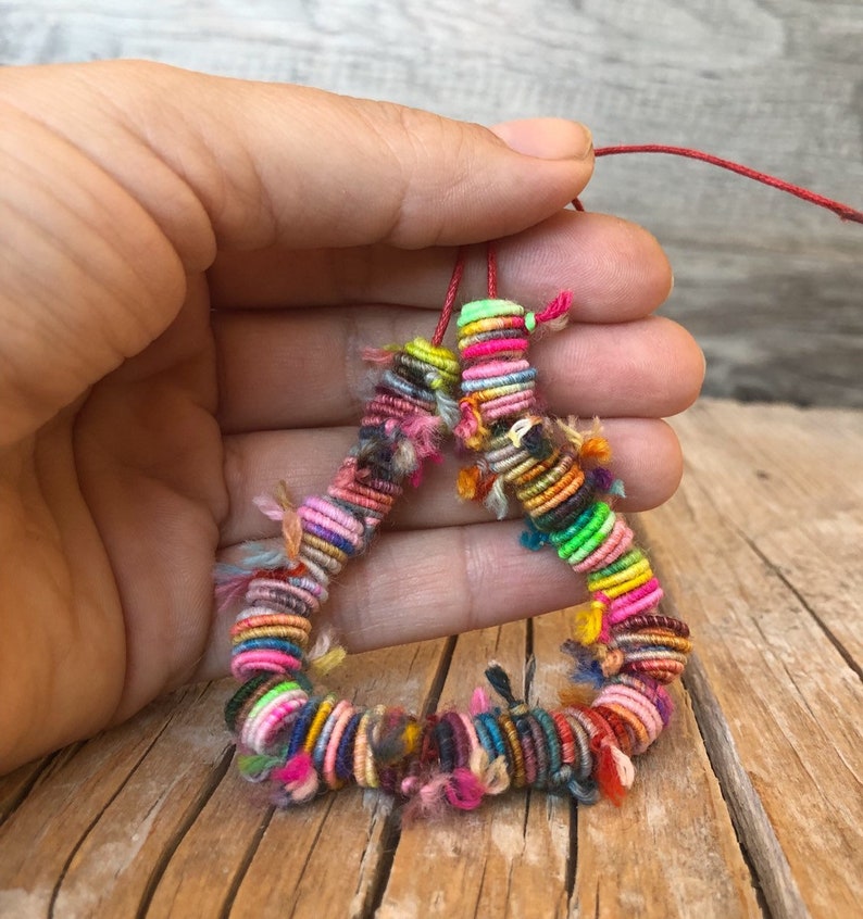 20 Handmade Fabric Textile Beads Textile Art Beads Jewelry making Unique beads Handmade Beads Fiber Art Beads Hippie Boho Beads