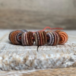 Small Handmade Fabric Textile Beads for Artisan Jewelry Designs image 3