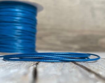 Blue synthetic leather cord, 5 yards, necklace wire, bracelet cord