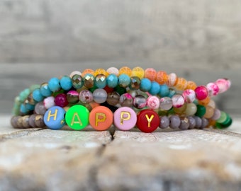 Hippie chic bohemian fashion boho bracelet, stack bohemian beaded arm candies