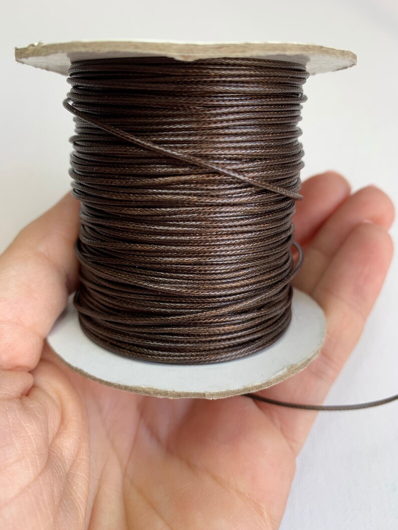 Brown Faux Leather Cord, 5 yards, Necklace cord, bracelet cord image 1