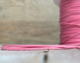 Pink synthetic leather cord, 5 yards, cord necklace, bracelet cord