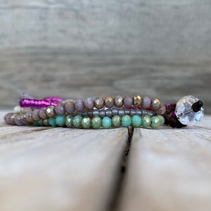 Hippie chic bohemian fashion boho bracelet, stack bohemian beaded arm candies