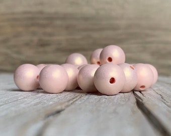 Acrylic spray-painted style beads, light pink round color 12 mm (14)