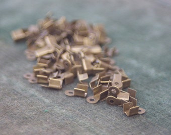 Embouts de cordon, fer, sans nickel, couleur bronze antique, 100 pièces