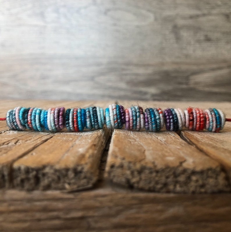 Small Handmade Fabric Textile Beads for Artisan Jewelry Designs