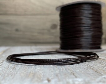 Dark Brown Faux Leather Cord, 5 yards, Necklace cord, bracelet cord
