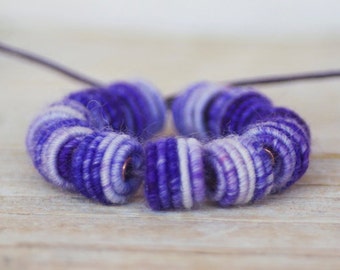 Small Handmade Fabric Textile Beads for Artisan Jewelry Designs